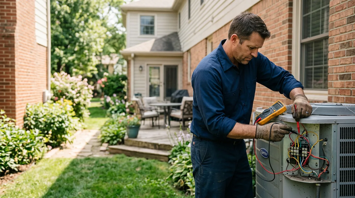 HVAC technician working near Friesland, WI
